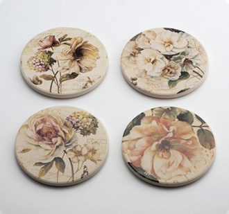 Coasters Botanical Set of 4 