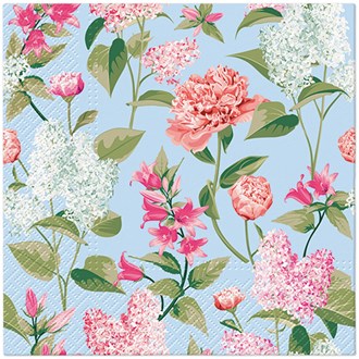 Lilac with peonies napkins