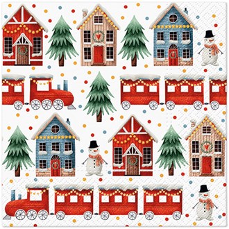 Cozy Christmas Town napkins