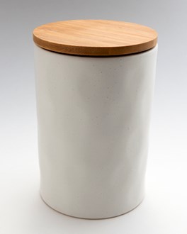 Mica Stoneware cannister white