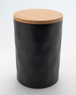 Mica Stoneware cannister black