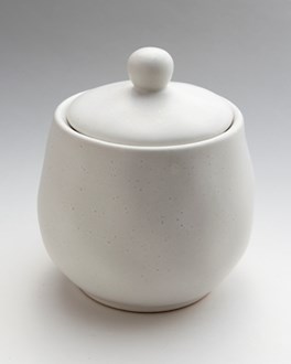 Mica Stoneware sugar bowl white  
